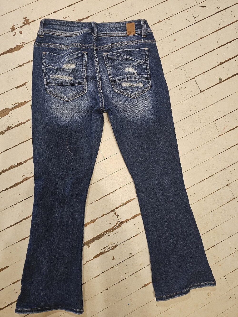 BKE Stella Mid-Rise Distressed Bootcut Jeans Size 30
